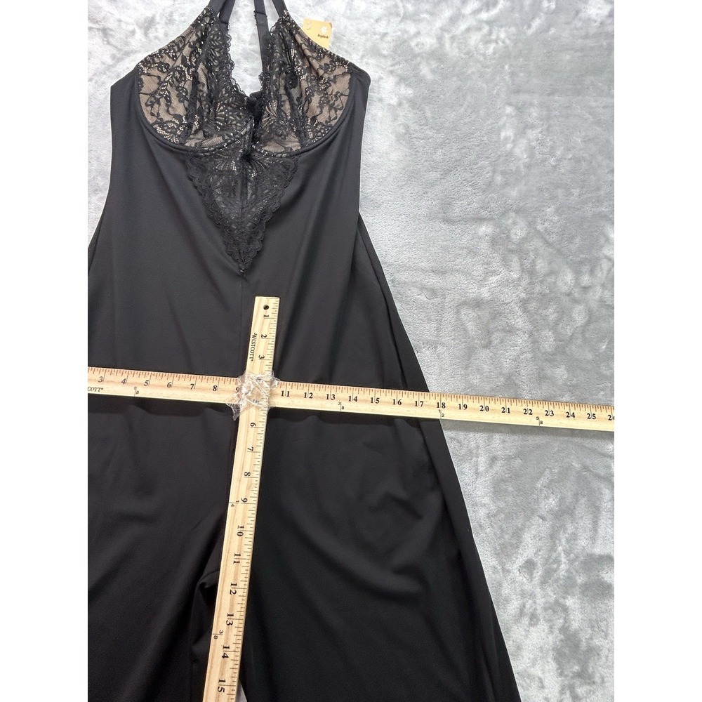 New Popilush Shapewear Slimming Wide-Leg Jumpsuit Black Size XL Formal Lace Romp - Picture 8 of 10